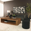 Mercana Dunmore Solid Wood Rectangular Open Shelf Coffee Table