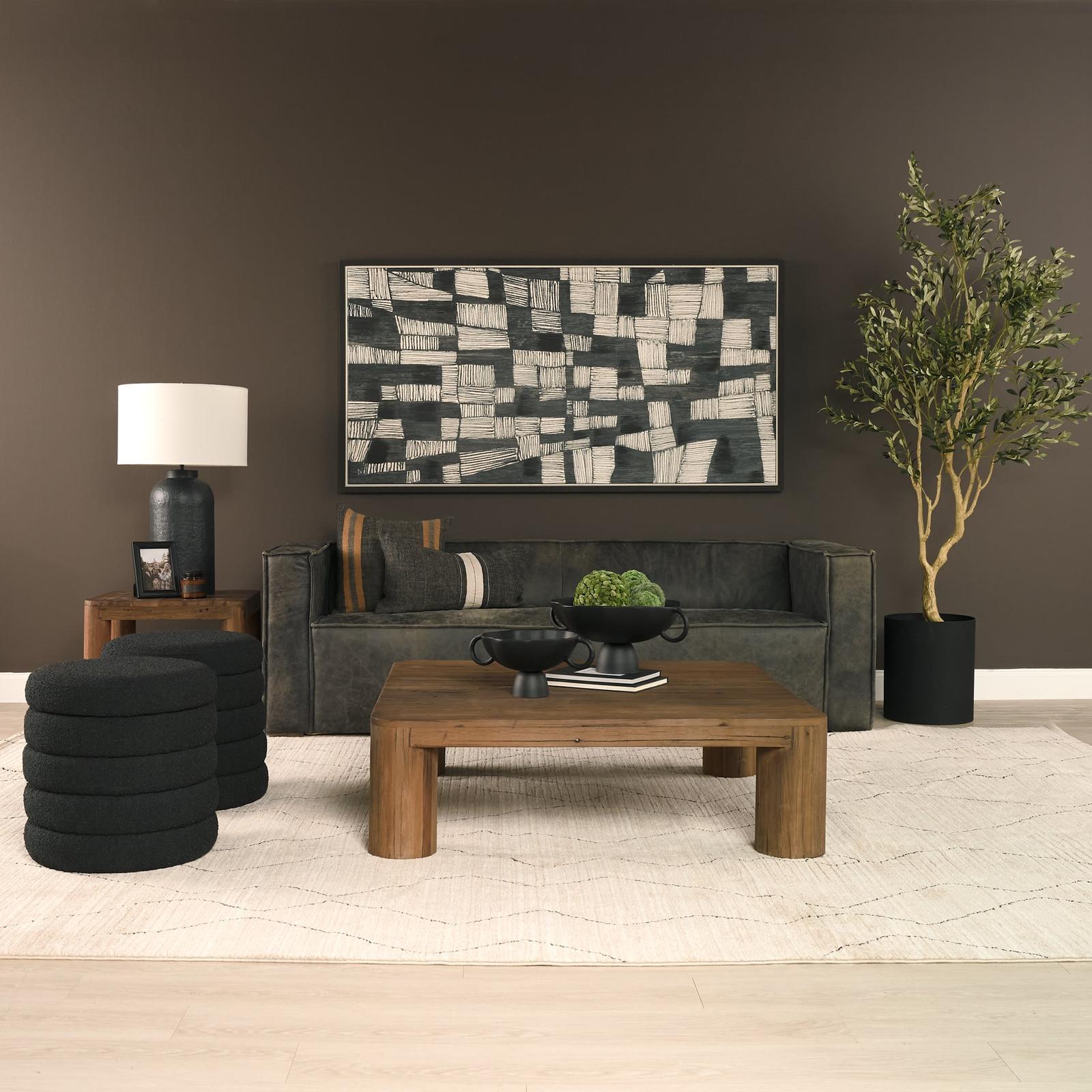 Mercana Hewitt Square Smooth Reclaimed Wood Coffee Table