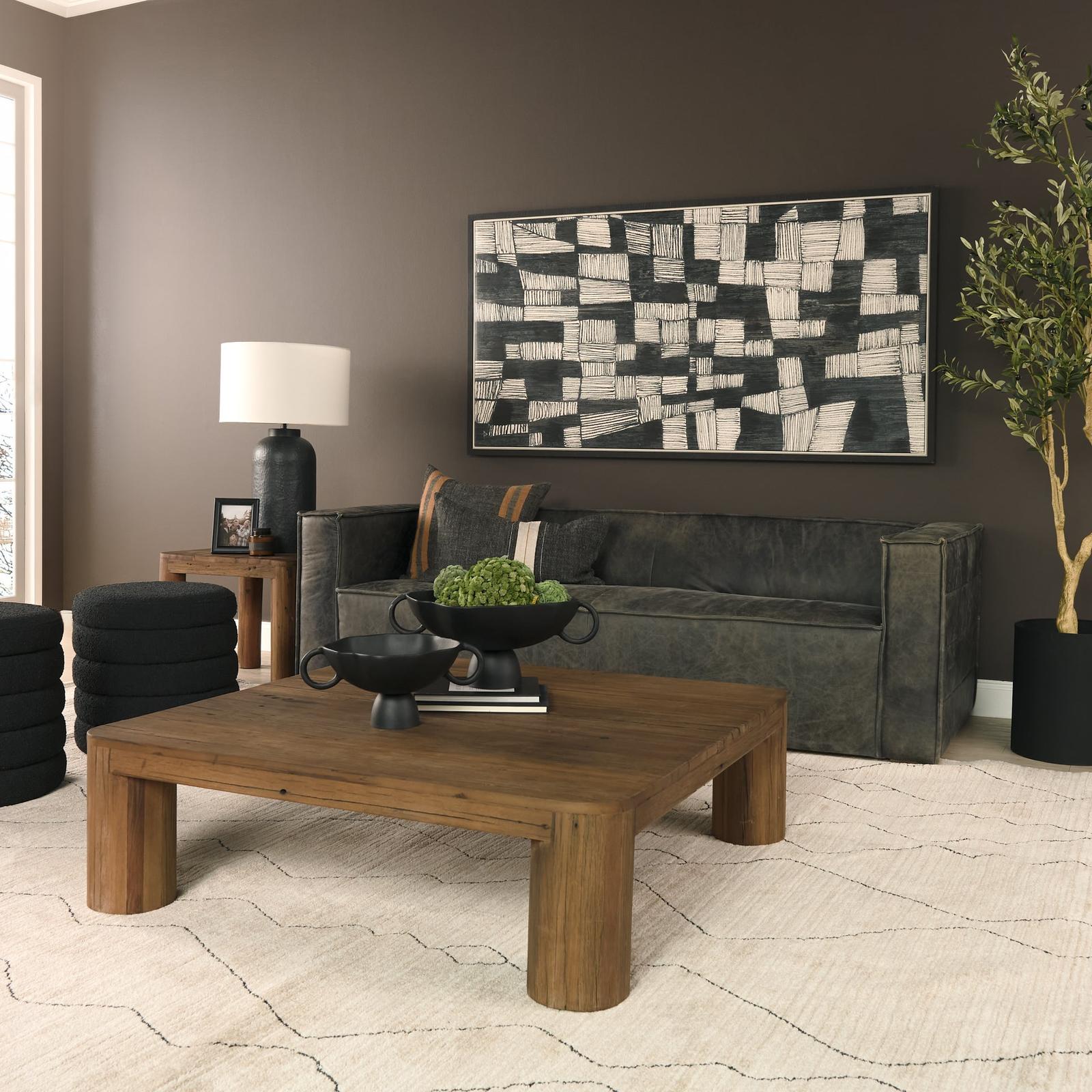Mercana Hewitt Square Smooth Reclaimed Wood Coffee Table