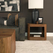 Mercana Dunmore Solid Wood Rectangular Open Shelf Side Table