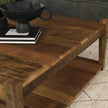 Mercana Ashwick Dark Brown Reclaimed Wood Square Coffee Table