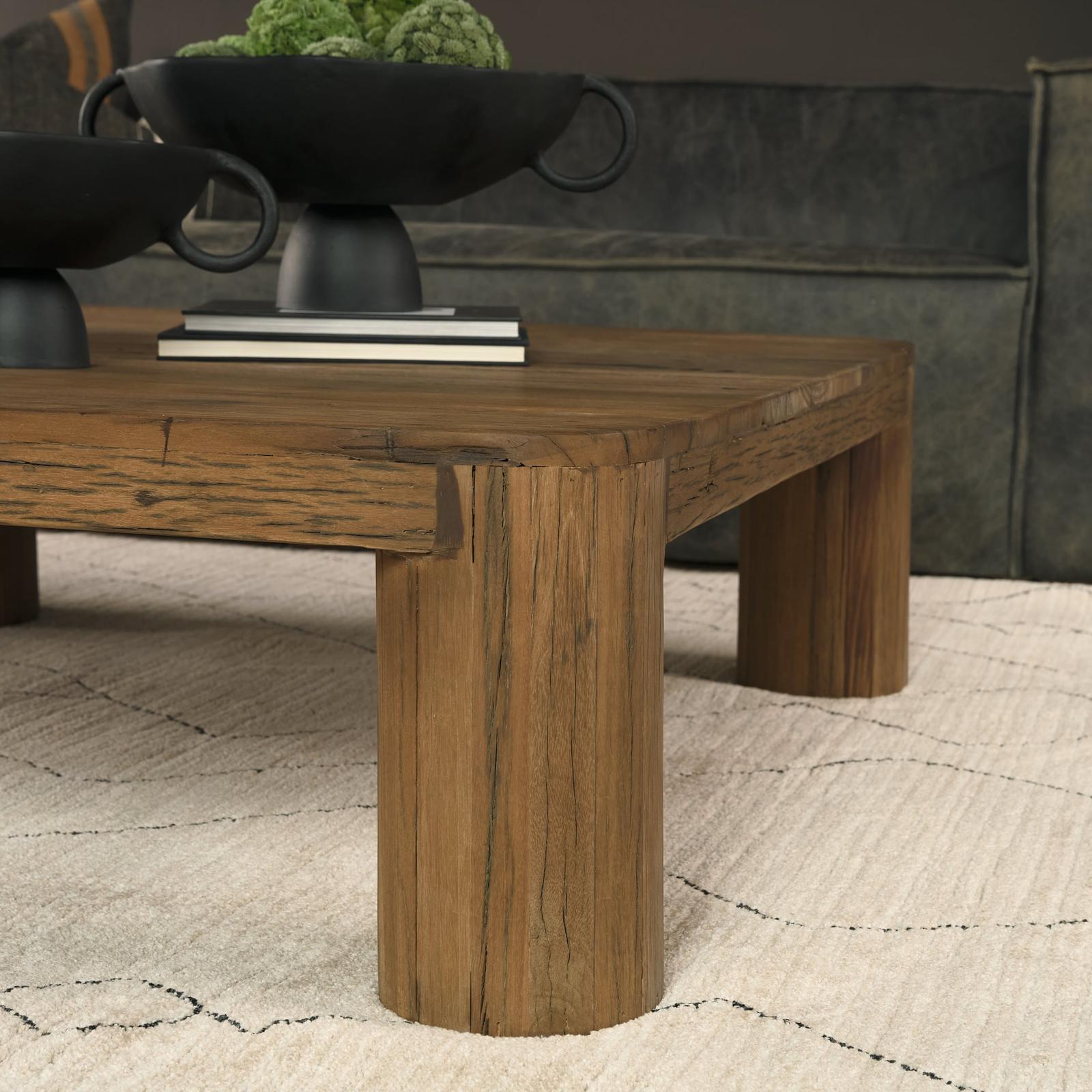 Mercana Hewitt Square Smooth Reclaimed Wood Coffee Table
