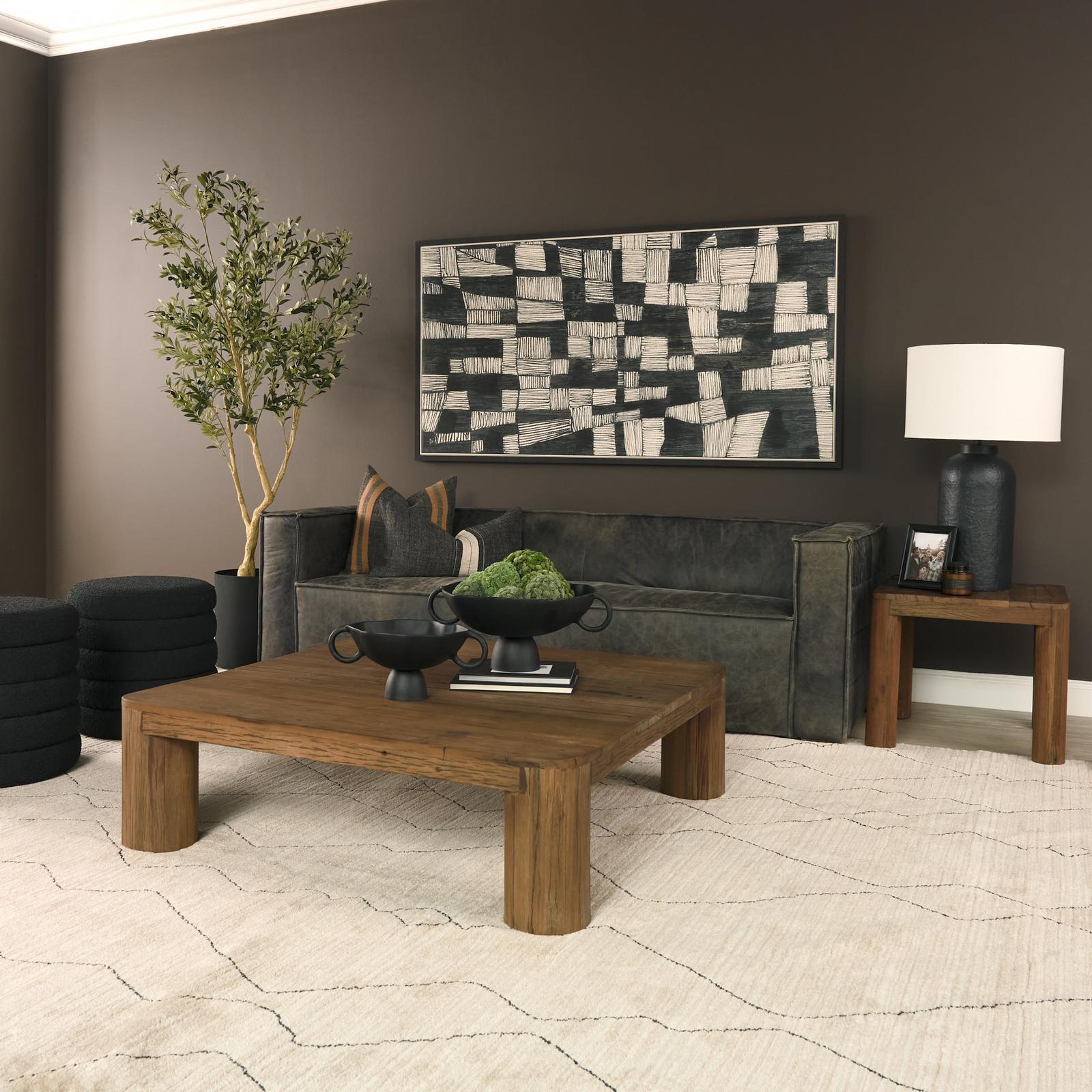 Mercana Hewitt Smooth Reclaimed Wood Side Table
