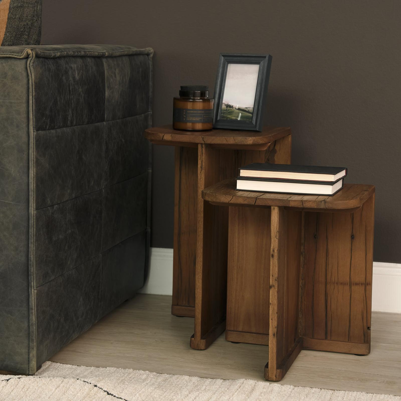 Mercana Lucan Reclaimed Wood Side Tables