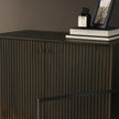 Mercana Cinder Distressed Reeded 2-Door Closed Accent Cabinet
