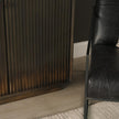 Mercana Cinder Distressed Reeded 2-Door Closed Accent Cabinet