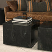 Mercana Quadra Solid Black Marble Square Coffee Table