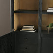Mercana Henry Oak Wood w/ Glass Doors Curio Cabinet