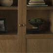 Mercana Henry Oak Wood w/ Glass Doors Curio Cabinet