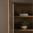 Mercana Henry Oak Wood w/ Glass Doors Curio Cabinet