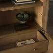 Mercana Henry Oak Wood w/ Glass Doors Curio Cabinet