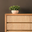 Mercana Travona Oak Wood w/ Travertine 6 Drawer Dresser