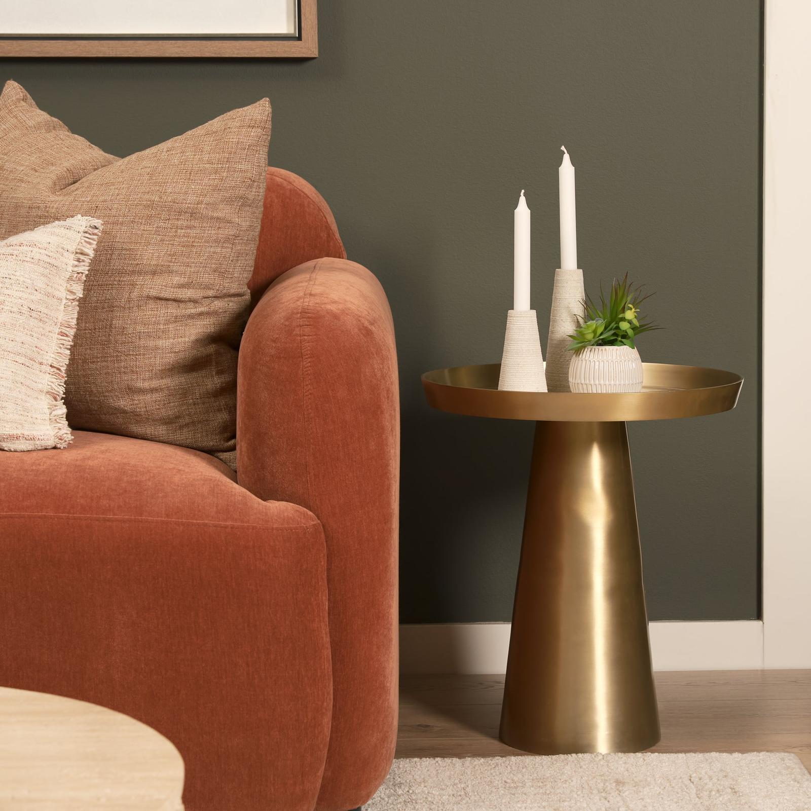 Mercana Cono Off-White Marble Cone Shaped Candle Holders - Set of 2