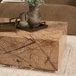 Mercana Matteo Solid Rainforest Rust Marble Rectangular Coffee Table
