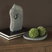 Mercana Tria Rounded Triangular Grey Marble Decorative Tray