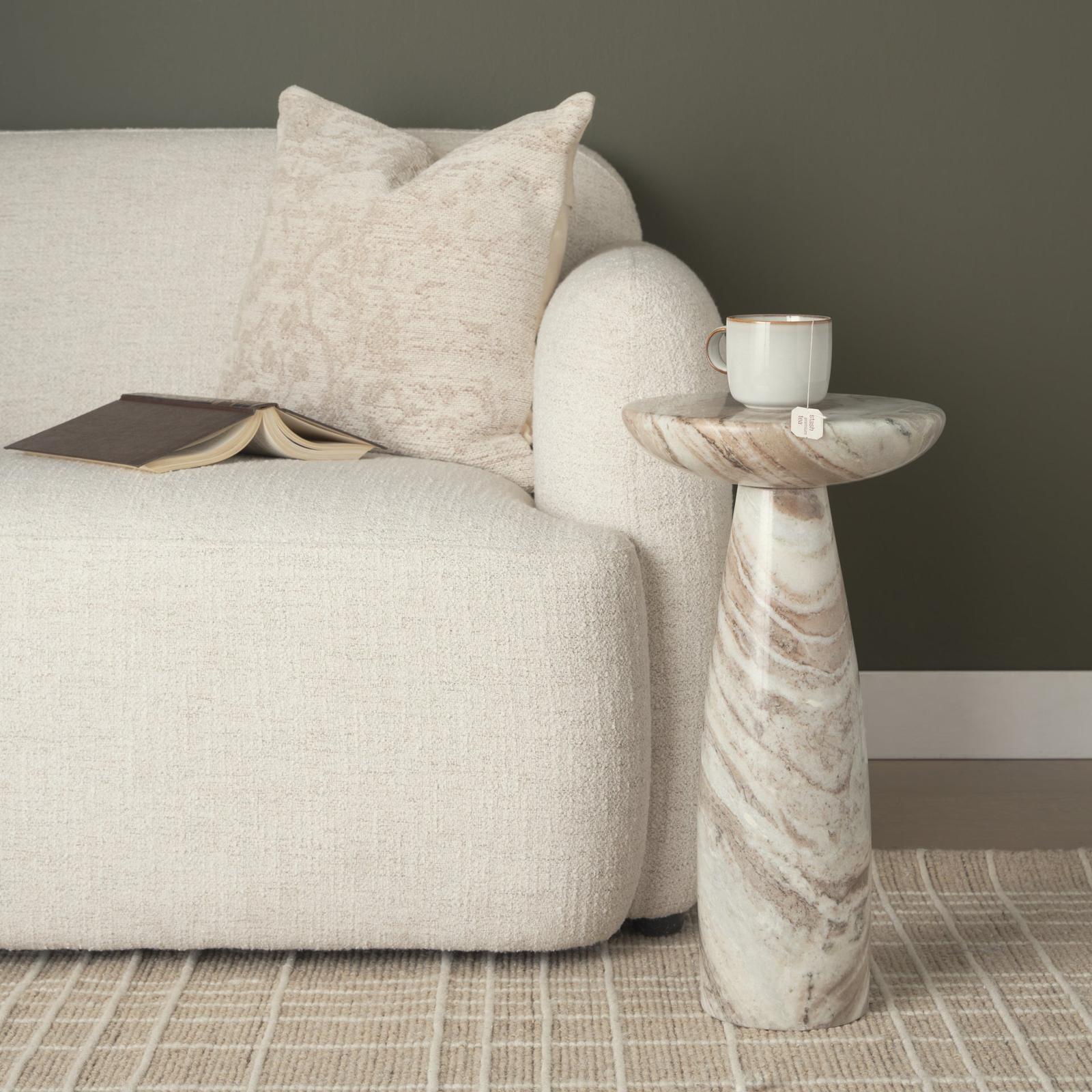 Mercana Bellancia Marble Pedastal Side Table