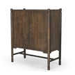 Mercana Phil Wood Aged Brass 2 Door Bar Cabinet