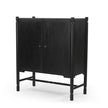 Mercana Phil Wood Aged Brass 2 Door Bar Cabinet