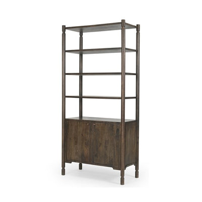Mercana Phil Wood 2 Door 3 Shelves Open Shelving Unit