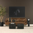 Mercana Quadra Solid Black Marble Square Coffee Table
