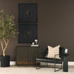 Mercana Cinder Distressed Reeded 2-Door Closed Accent Cabinet