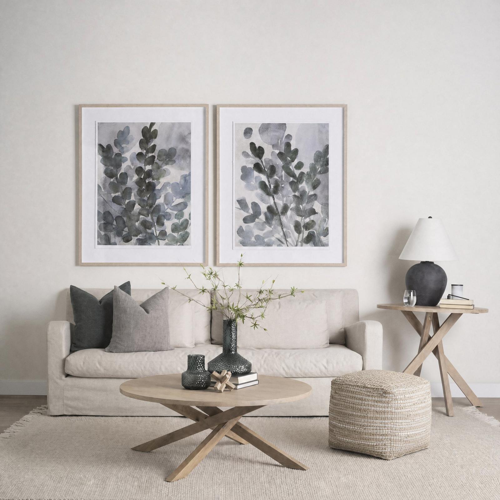 Mercana Aalia Leather and Jute Pouf