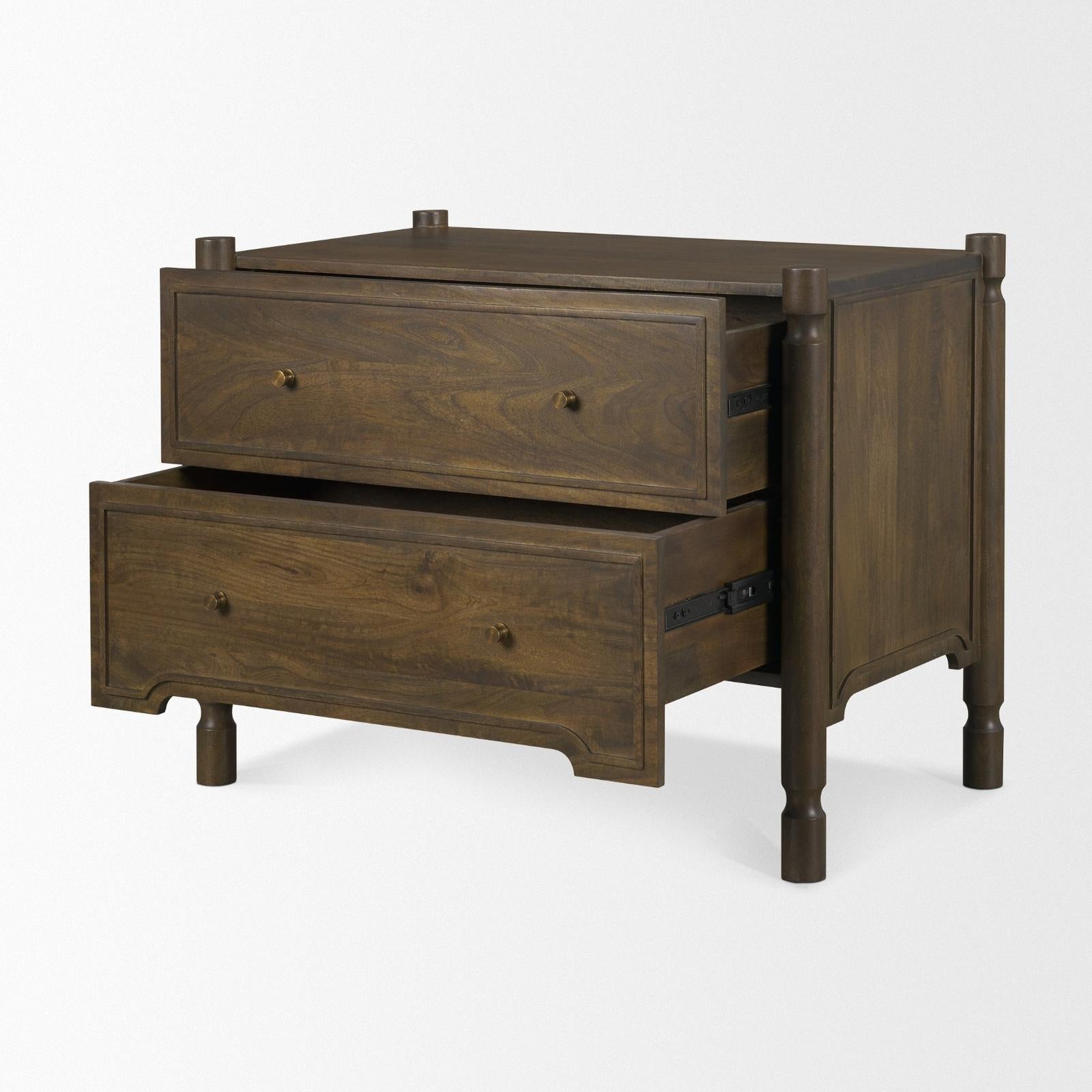 Mercana Phil Wood 2 Drawer Nightstand