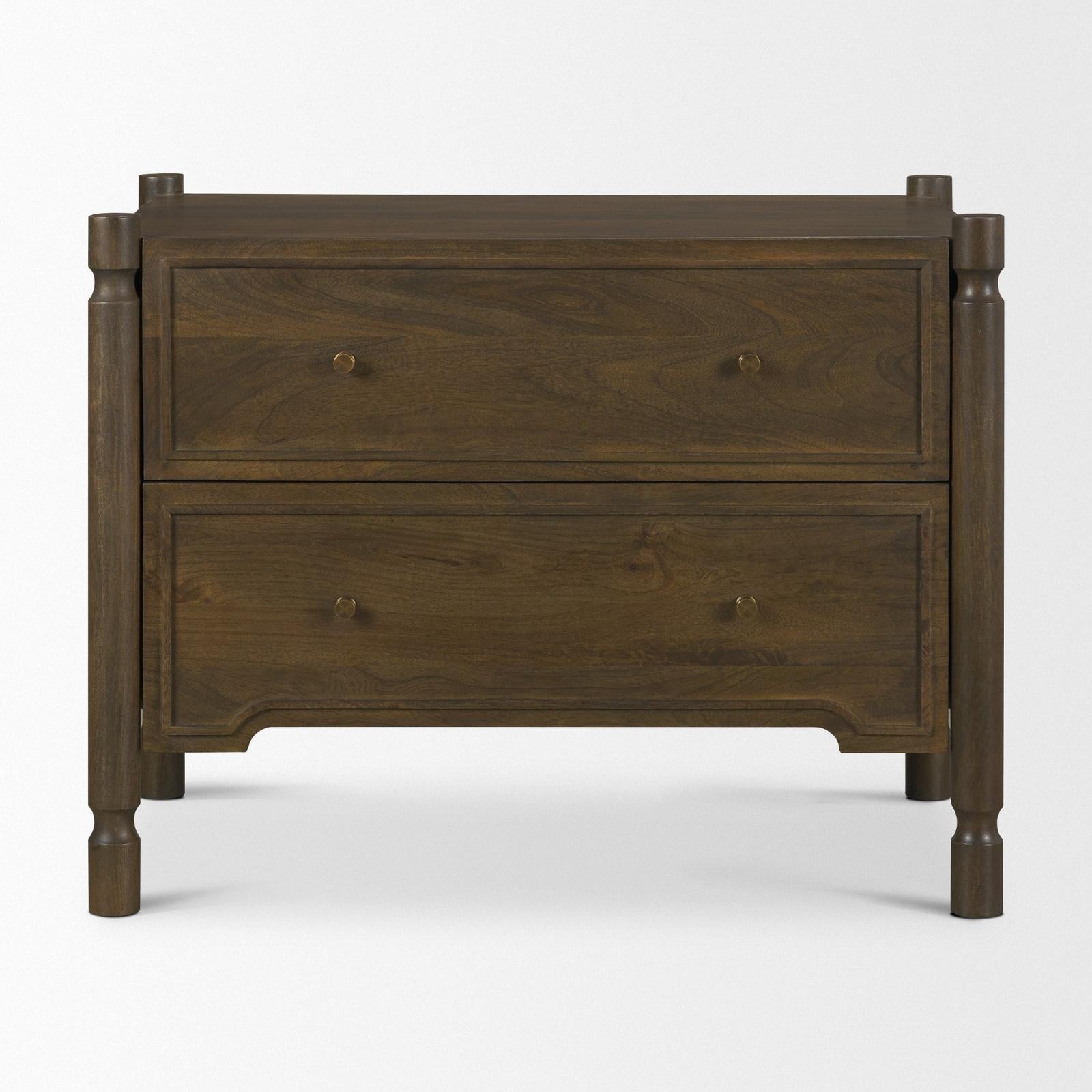 Mercana Phil Wood 2 Drawer Nightstand