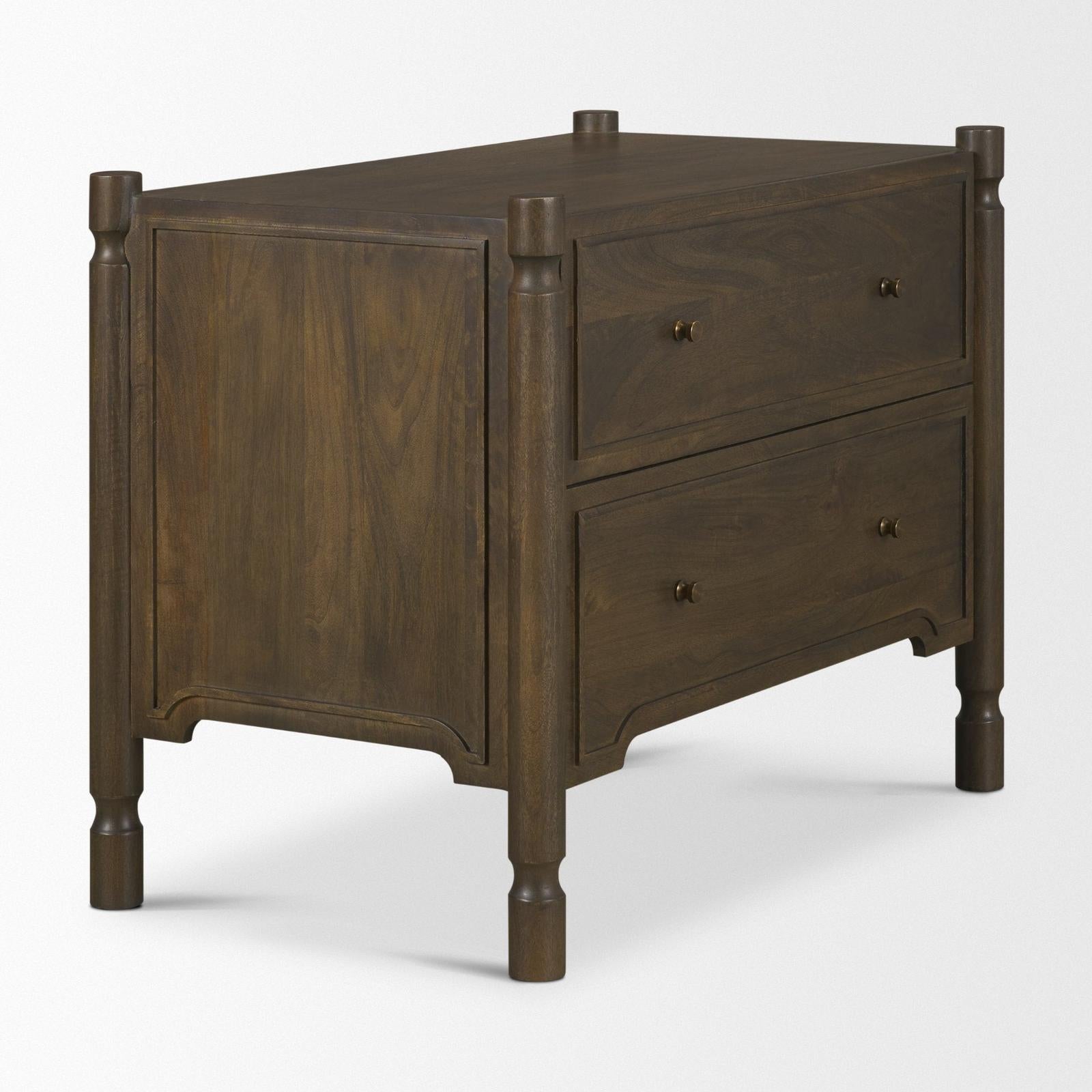 Mercana Phil Wood 2 Drawer Nightstand