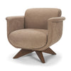 Mercana Oskar Wood Base Swivel Accent Chair