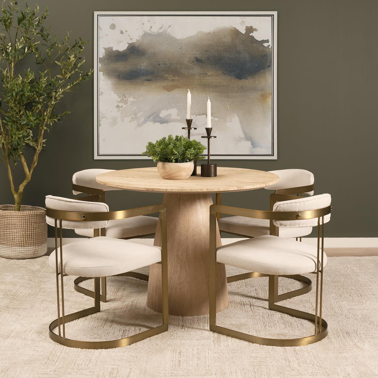 Mercana Allyson Round 4-Seater Pedestal Dining Table