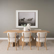 Mercana Owen Dining Chair W/ Medium Brown Wood and Beige Fabric