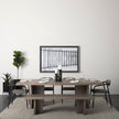Mercana Langston Brown Faux-Leather Seat Black Iron Frame Dining Chair