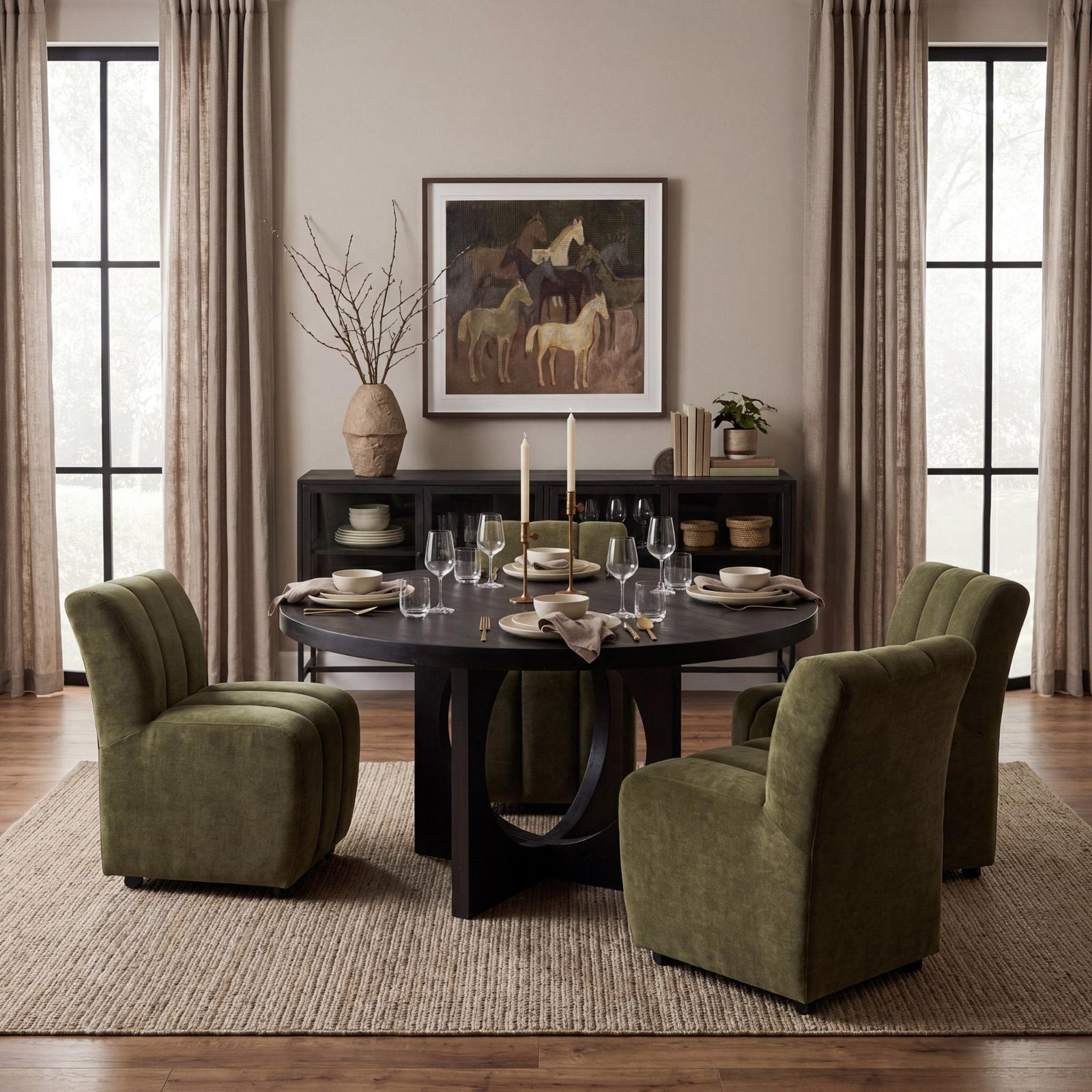 Mercana Wilkins Barrel Back Dining Arm Chair