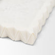 Mercana Camellia Rectangular White Marble Scalloped Tray