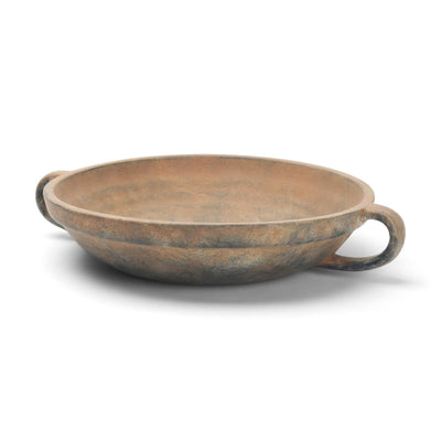 Mercana Cotto Round w/ Handles Weathered Terracotta Decorative Bowl