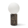 Mercana Caldo Marble Base w/ Frosted Glass Globe Table Lamp