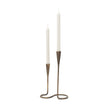 Mercana Naja Antique Brass Metal Double Taper Candle Holder