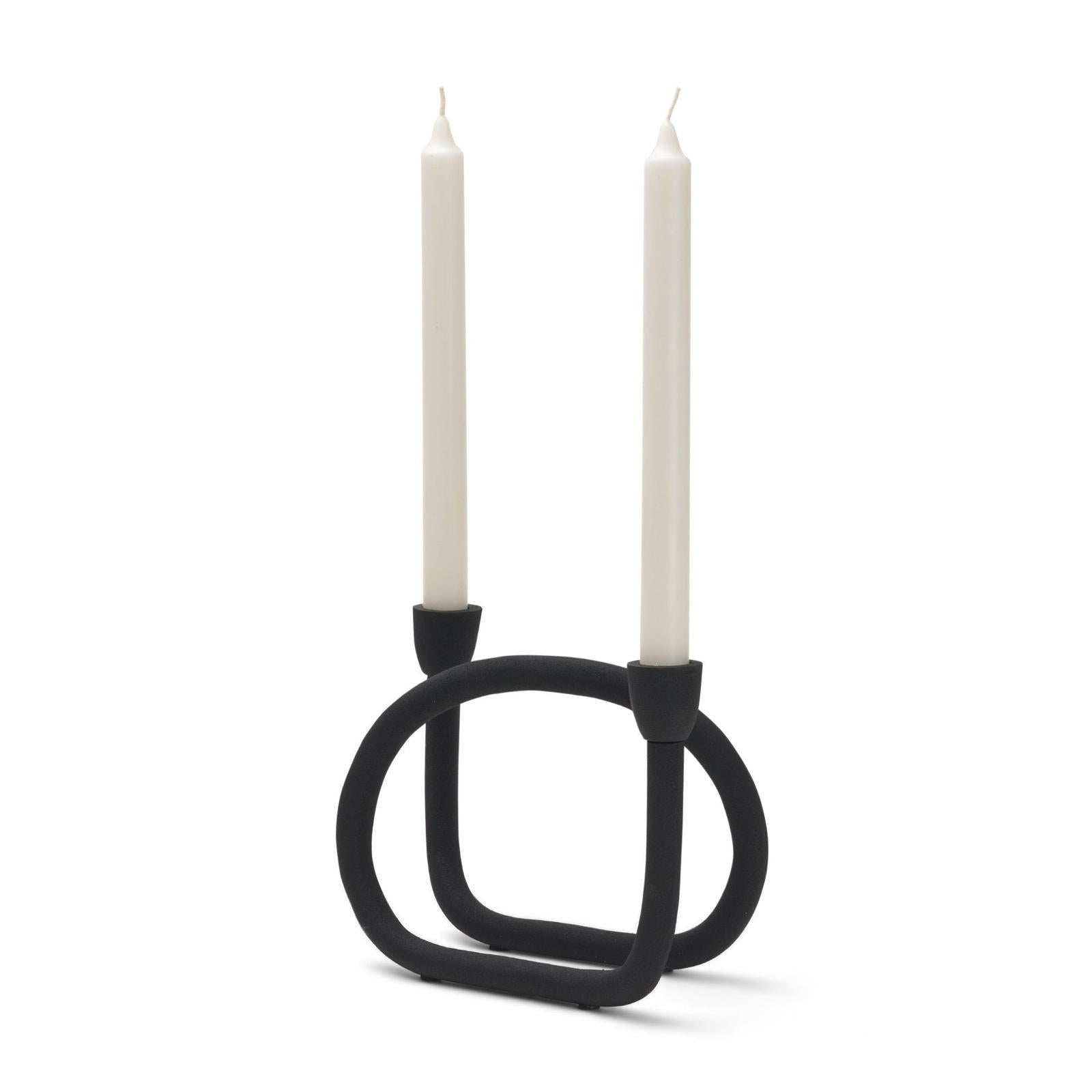 Mercana Serpens Black Metal Candle Holder