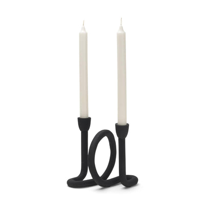 Mercana Serpens Black Metal Candle Holder