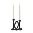 Mercana Serpens Black Metal Candle Holder