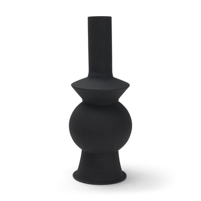 Mercana Veda Black Metal Geometric Vase