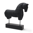 Mercana Equus Black Wooden Horse Decorative Object
