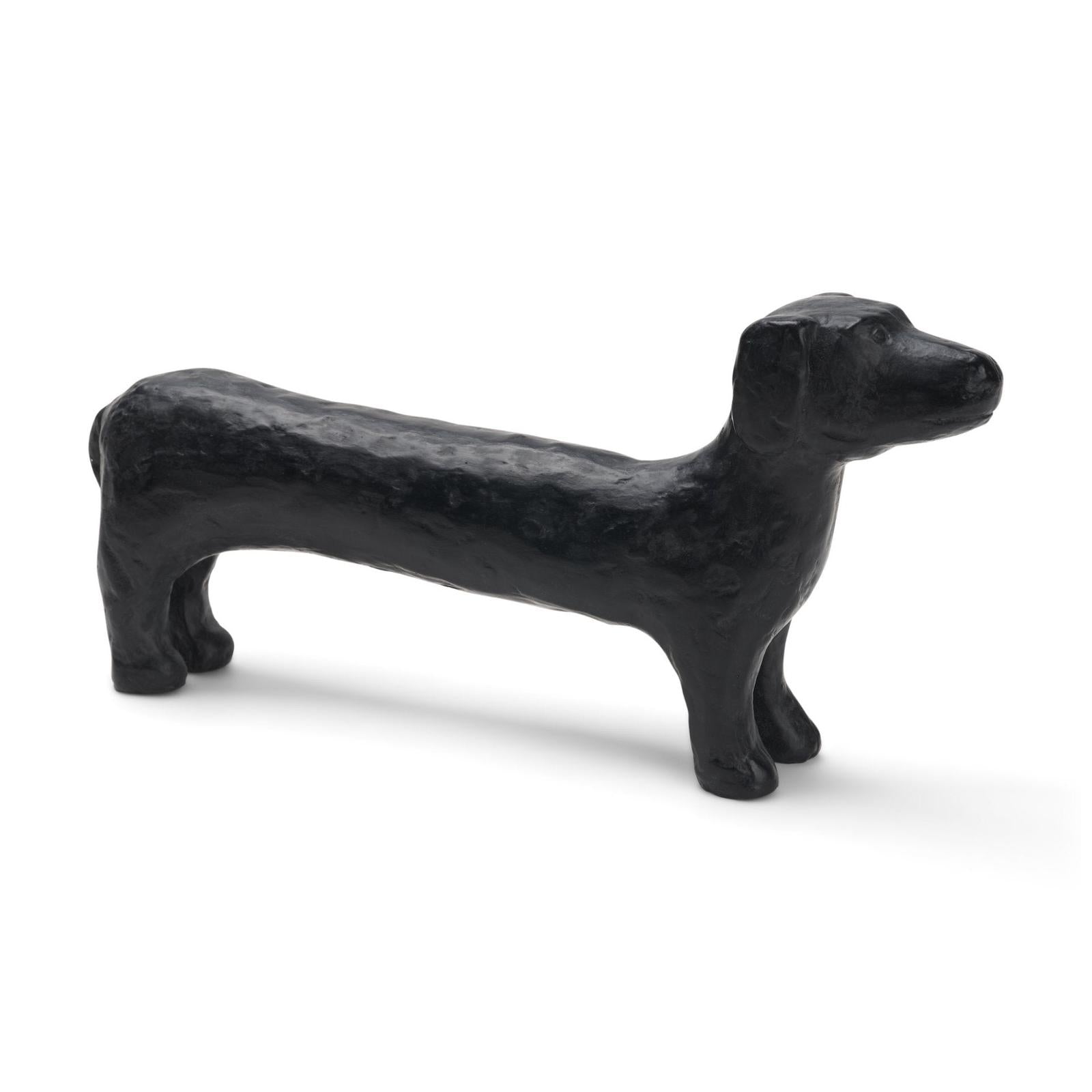 Mercana Dash Long Black Metal Dachshund Dog Object