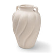 Mercana Syros Twisted Cream Ceramic Urn Vase