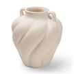 Mercana Syros Twisted Cream Ceramic Urn Vase
