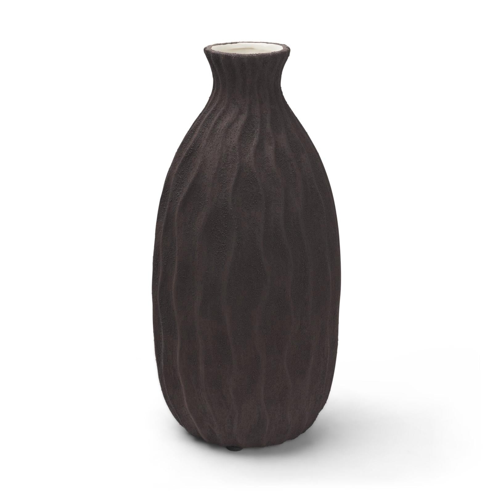 Mercana Tidal Ceramic Rippled Decorative Vase