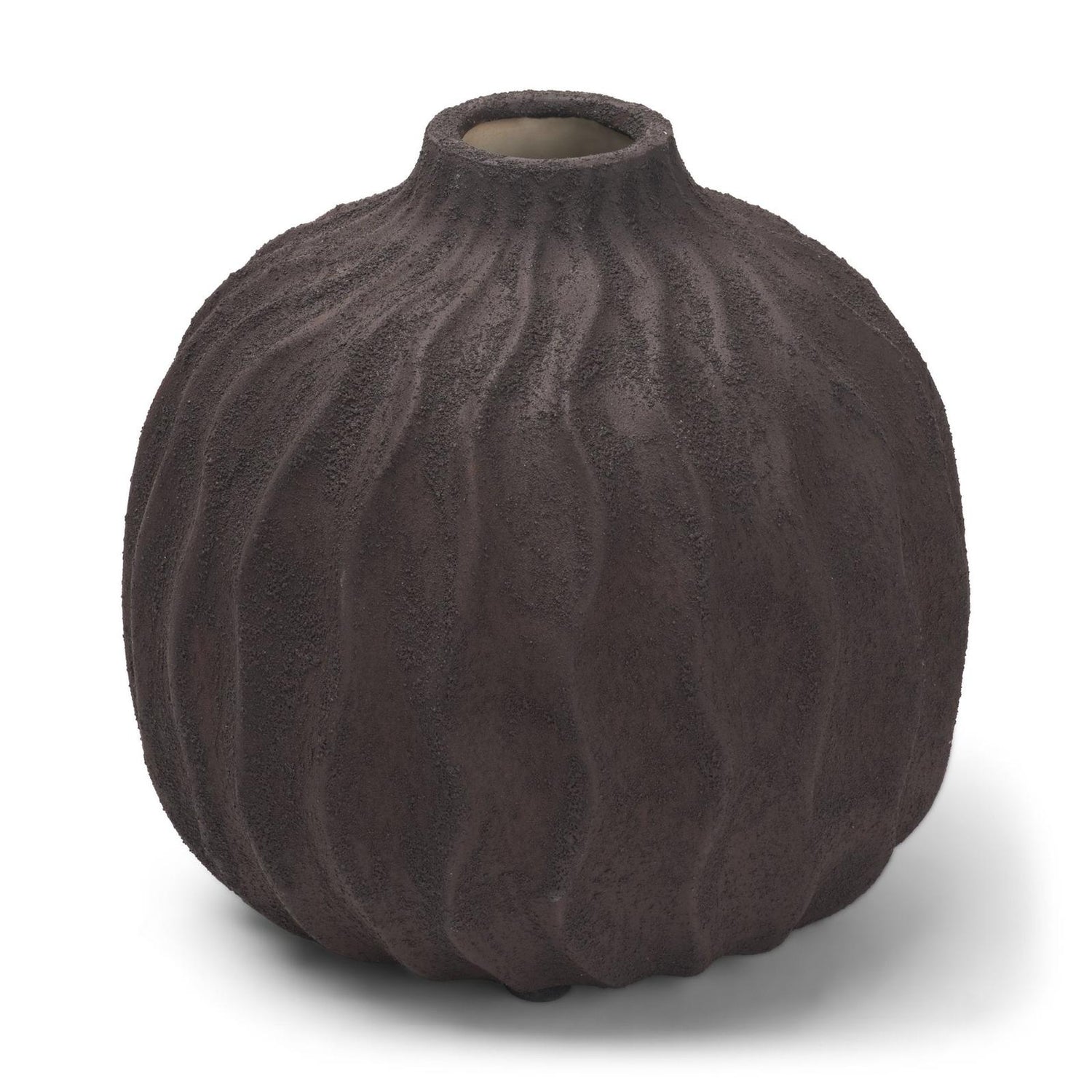 Mercana Tidal Ceramic Rippled Decorative Vase