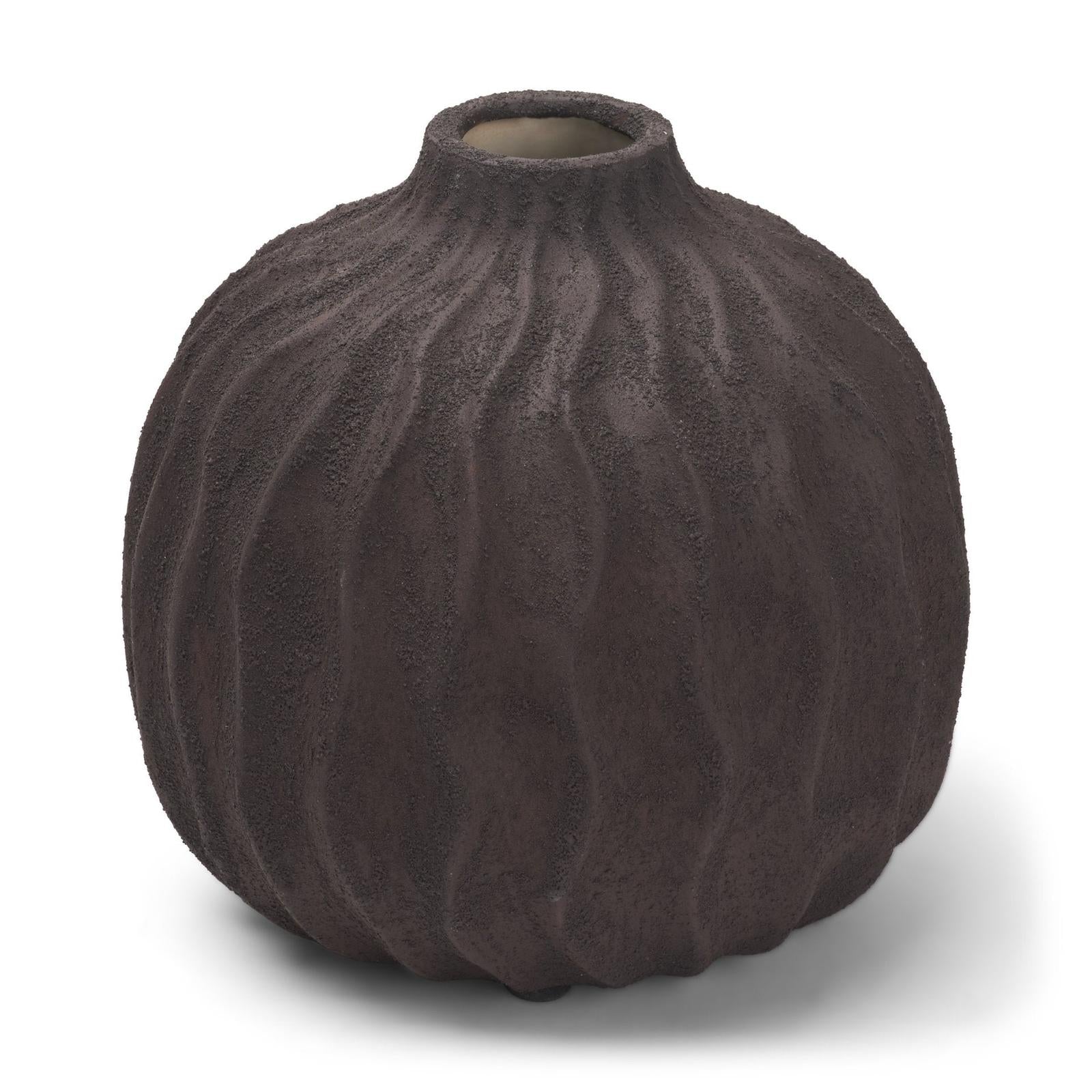 Mercana Tidal Ceramic Rippled Decorative Vase