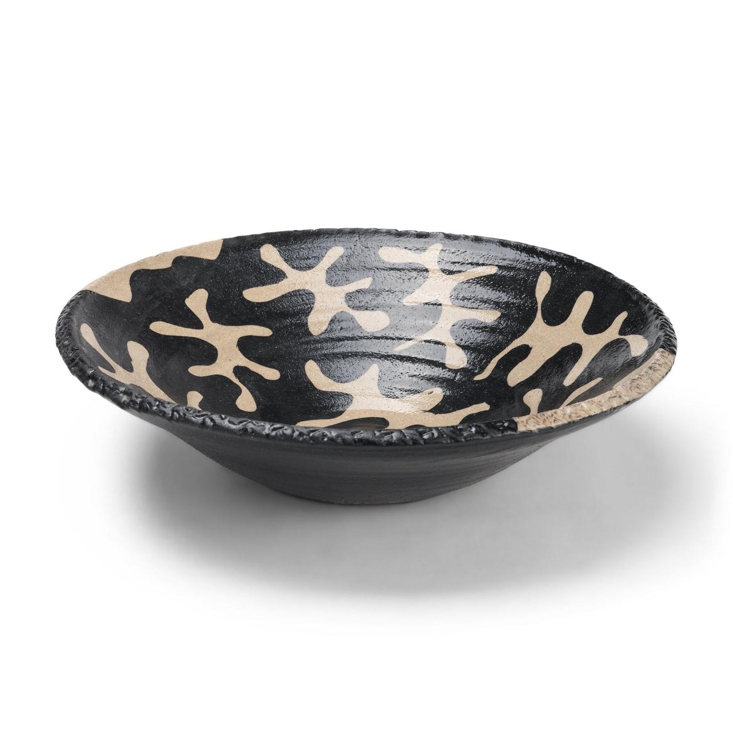 Mercana Bosma Black and Cream Ceramic Decorative Bowl